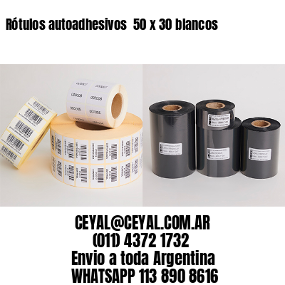 Rótulos autoadhesivos  50 x 30 blancos