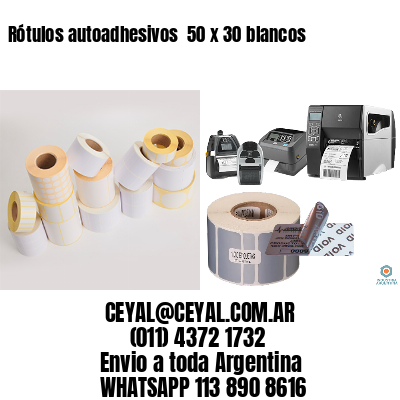 Rótulos autoadhesivos  50 x 30 blancos