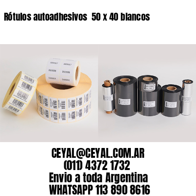 Rótulos autoadhesivos  50 x 40 blancos