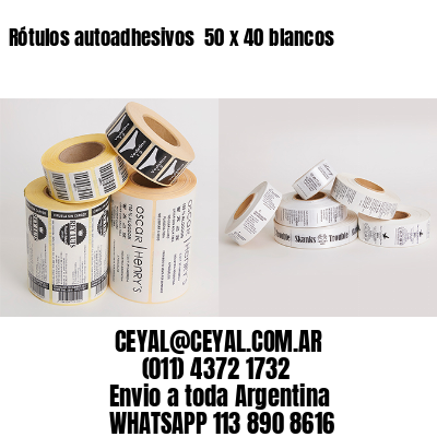 Rótulos autoadhesivos  50 x 40 blancos