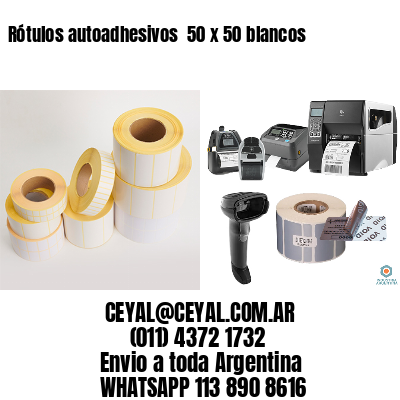 Rótulos autoadhesivos  50 x 50 blancos