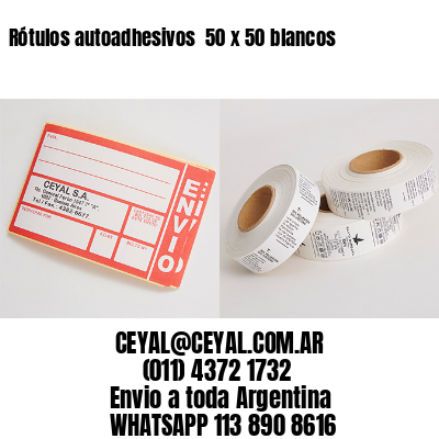 Rótulos autoadhesivos  50 x 50 blancos