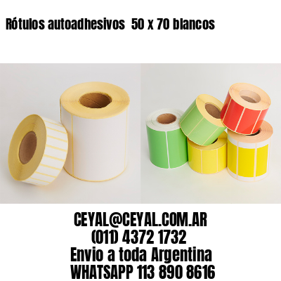 Rótulos autoadhesivos  50 x 70 blancos