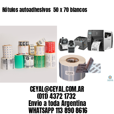 Rótulos autoadhesivos  50 x 70 blancos