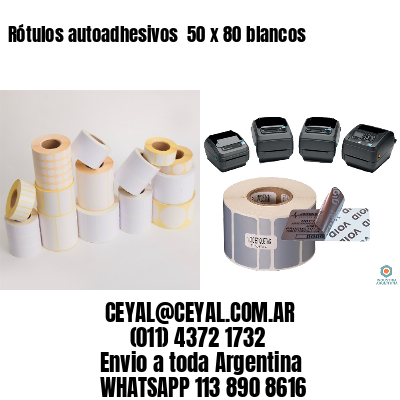 Rótulos autoadhesivos  50 x 80 blancos