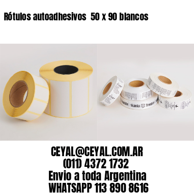 Rótulos autoadhesivos  50 x 90 blancos