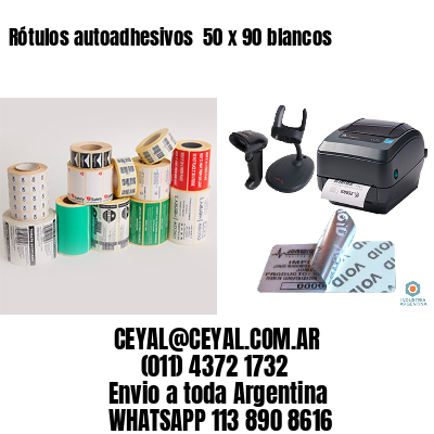 Rótulos autoadhesivos  50 x 90 blancos