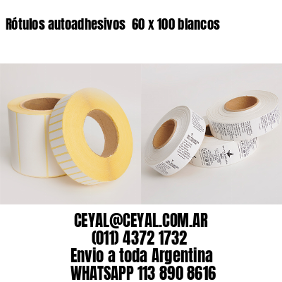 Rótulos autoadhesivos  60 x 100 blancos