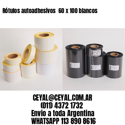 Rótulos autoadhesivos  60 x 100 blancos