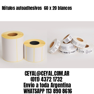 Rótulos autoadhesivos  60 x 20 blancos