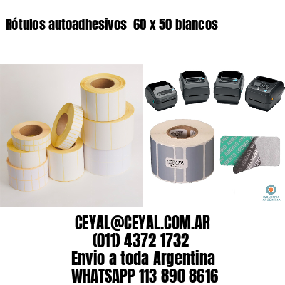Rótulos autoadhesivos  60 x 50 blancos