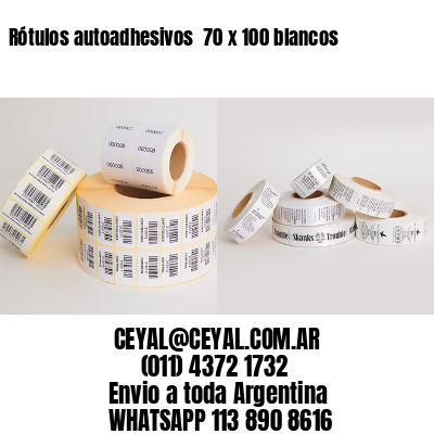 Rótulos autoadhesivos  70 x 100 blancos