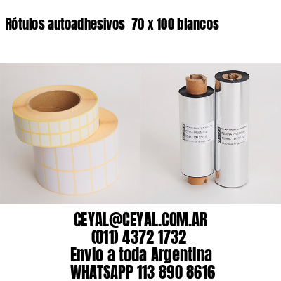 Rótulos autoadhesivos  70 x 100 blancos
