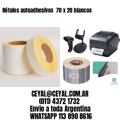 Rótulos autoadhesivos  70 x 20 blancos