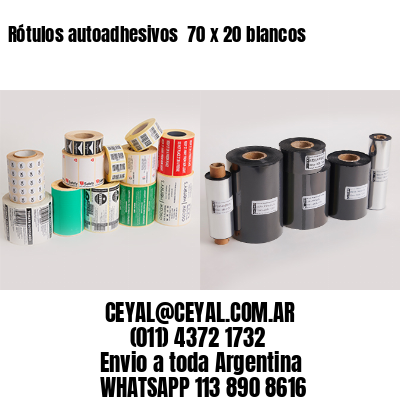 Rótulos autoadhesivos  70 x 20 blancos