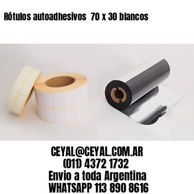 Rótulos autoadhesivos  70 x 30 blancos