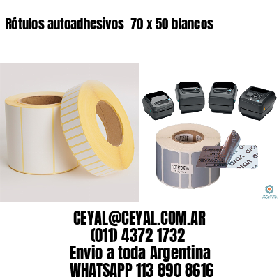 Rótulos autoadhesivos  70 x 50 blancos