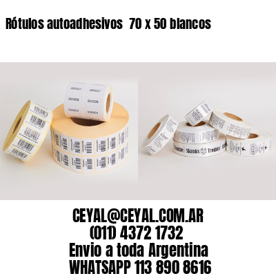 Rótulos autoadhesivos  70 x 50 blancos