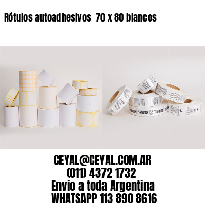 Rótulos autoadhesivos  70 x 80 blancos