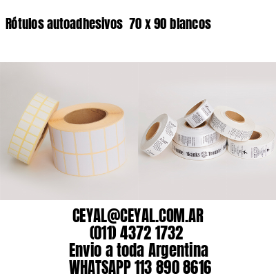 Rótulos autoadhesivos  70 x 90 blancos