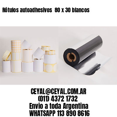 Rótulos autoadhesivos  80 x 30 blancos