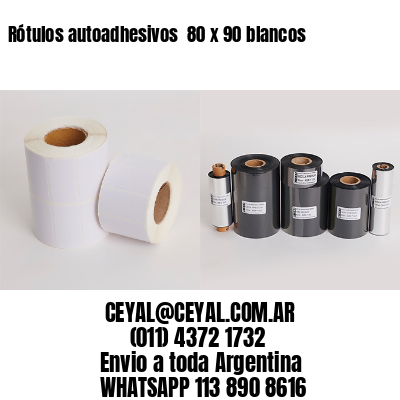 Rótulos autoadhesivos  80 x 90 blancos