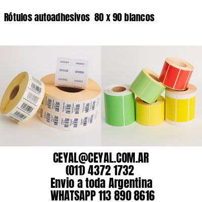 Rótulos autoadhesivos  80 x 90 blancos