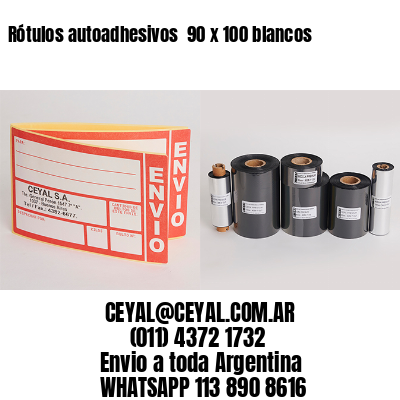 Rótulos autoadhesivos  90 x 100 blancos