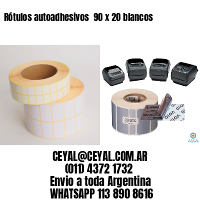 Rótulos autoadhesivos  90 x 20 blancos