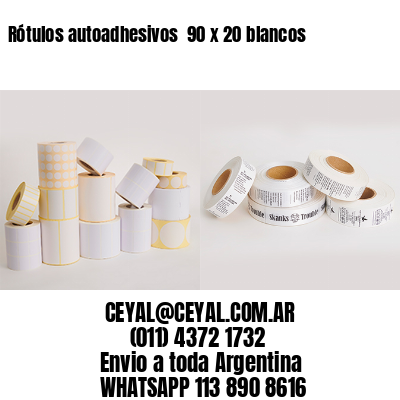 Rótulos autoadhesivos  90 x 20 blancos