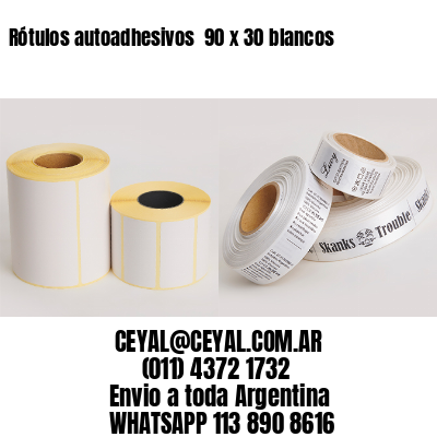 Rótulos autoadhesivos  90 x 30 blancos