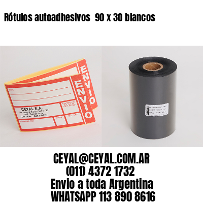 Rótulos autoadhesivos  90 x 30 blancos