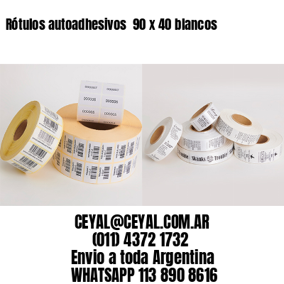 Rótulos autoadhesivos  90 x 40 blancos