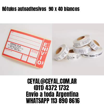 Rótulos autoadhesivos  90 x 40 blancos