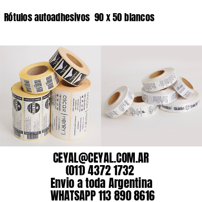 Rótulos autoadhesivos  90 x 50 blancos