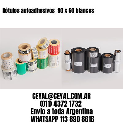 Rótulos autoadhesivos  90 x 60 blancos