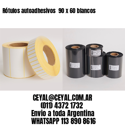 Rótulos autoadhesivos  90 x 60 blancos
