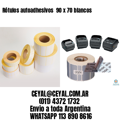 Rótulos autoadhesivos  90 x 70 blancos