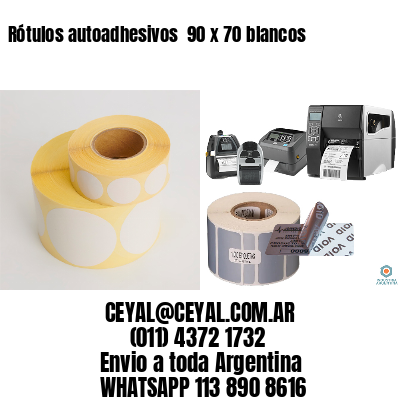 Rótulos autoadhesivos  90 x 70 blancos