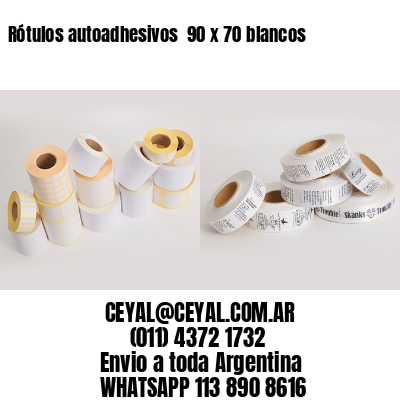 Rótulos autoadhesivos  90 x 70 blancos