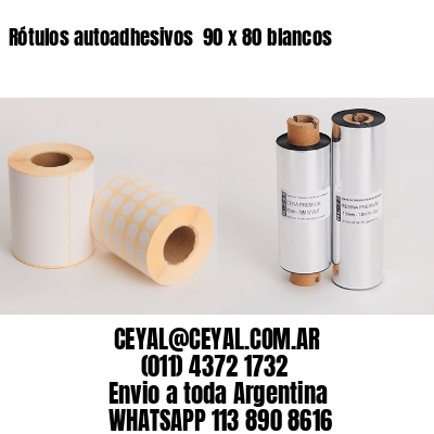 Rótulos autoadhesivos  90 x 80 blancos