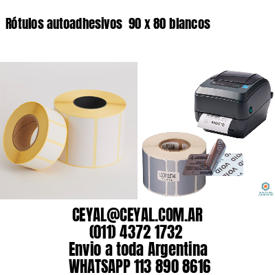 Rótulos autoadhesivos  90 x 80 blancos