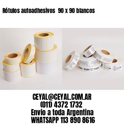 Rótulos autoadhesivos  90 x 90 blancos