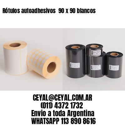 Rótulos autoadhesivos  90 x 90 blancos