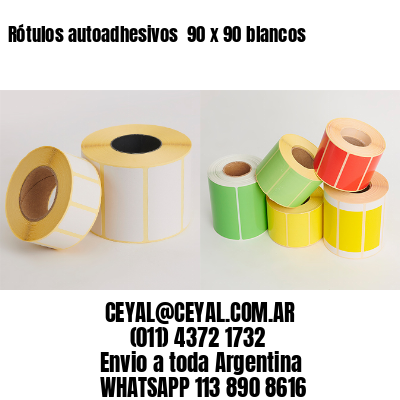 Rótulos autoadhesivos  90 x 90 blancos