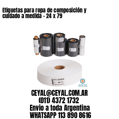 Etiquetas para ropa de composición y cuidado a medida – 24 x 79