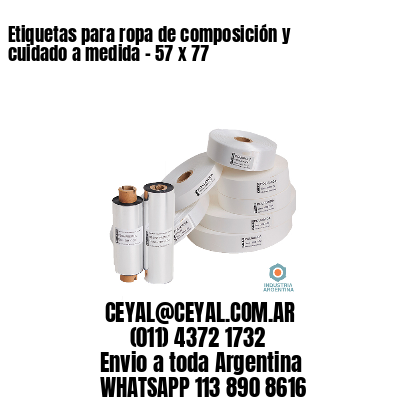 Etiquetas para ropa de composición y cuidado a medida – 57 x 77
