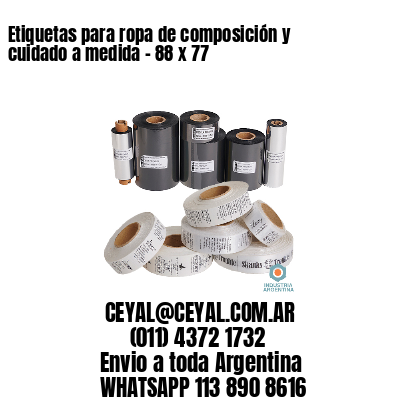 Etiquetas para ropa de composición y cuidado a medida – 88 x 77