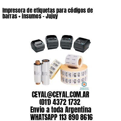 Impresora de etiquetas para códigos de barras + insumos – Jujuy