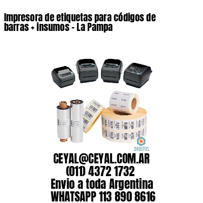 Impresora de etiquetas para códigos de barras + insumos – La Pampa